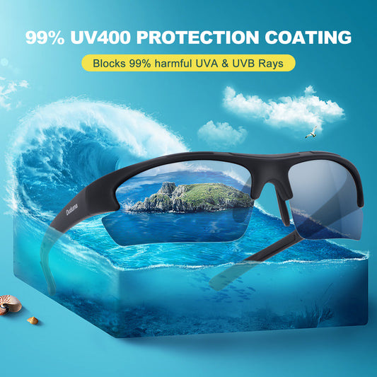 Duduma Polarized Sports Sunglasses for Men Fishing Cycling Running Golf Driving Sun glasses Glasses Tr62 Superlight Frame