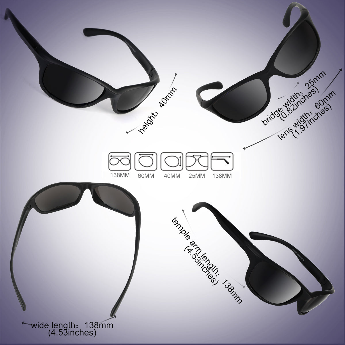Duduma Polarized Sports Sunglasses for Baseball Running Cycling